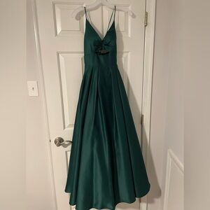Green Silk Prom Dress